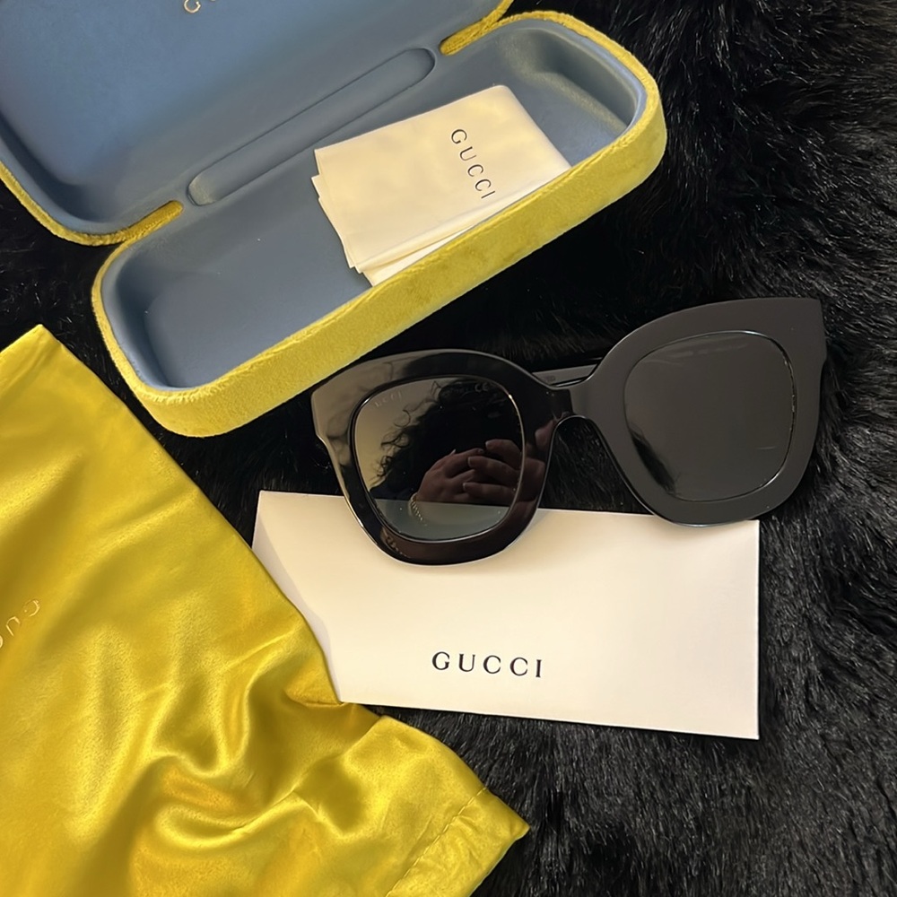 NEW GUCCI ROUND-FRAME ACETATE SUNGLASSES WITH STAR - Picture 6 of 9